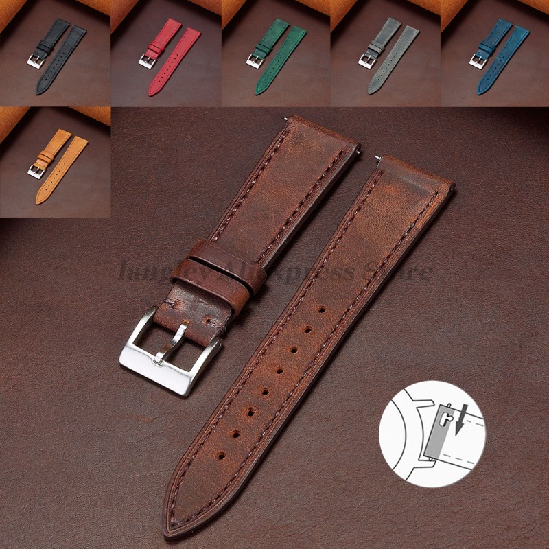Vintage Collectible Watches - Tali Jam Tangan Kulit Asli Retro