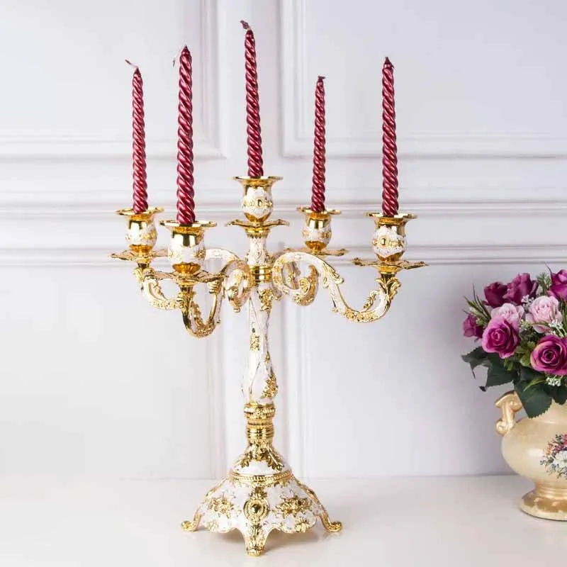 Collectible Vintage Matches - Tempat Lilin 3 Lengan Gaya Vintage