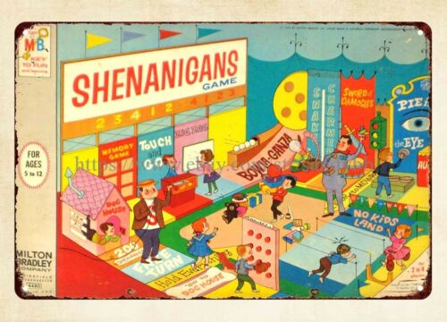 Vintage Collectible Board Games - Shenanigans Board Game 1964 tanda logam
