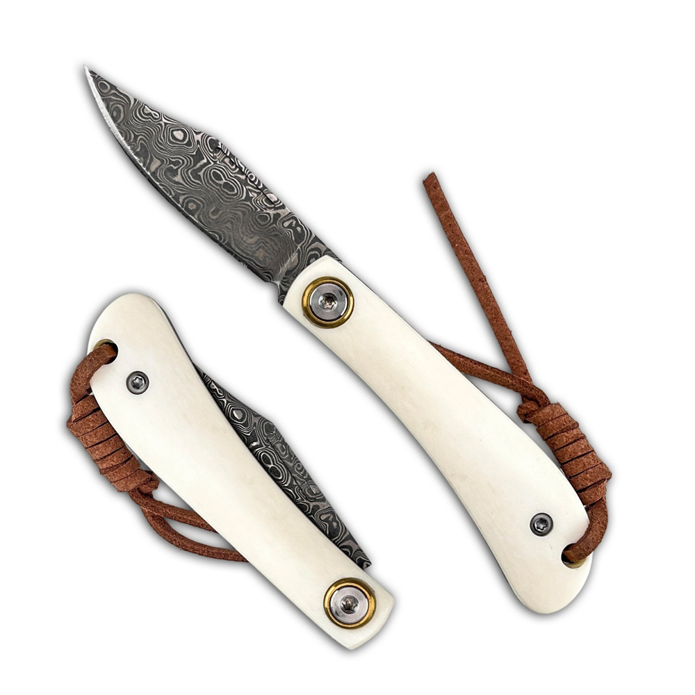 Vintage Collectible Pocket Knives - Pisau Lipat Damascus EDC Vintage Ringkas