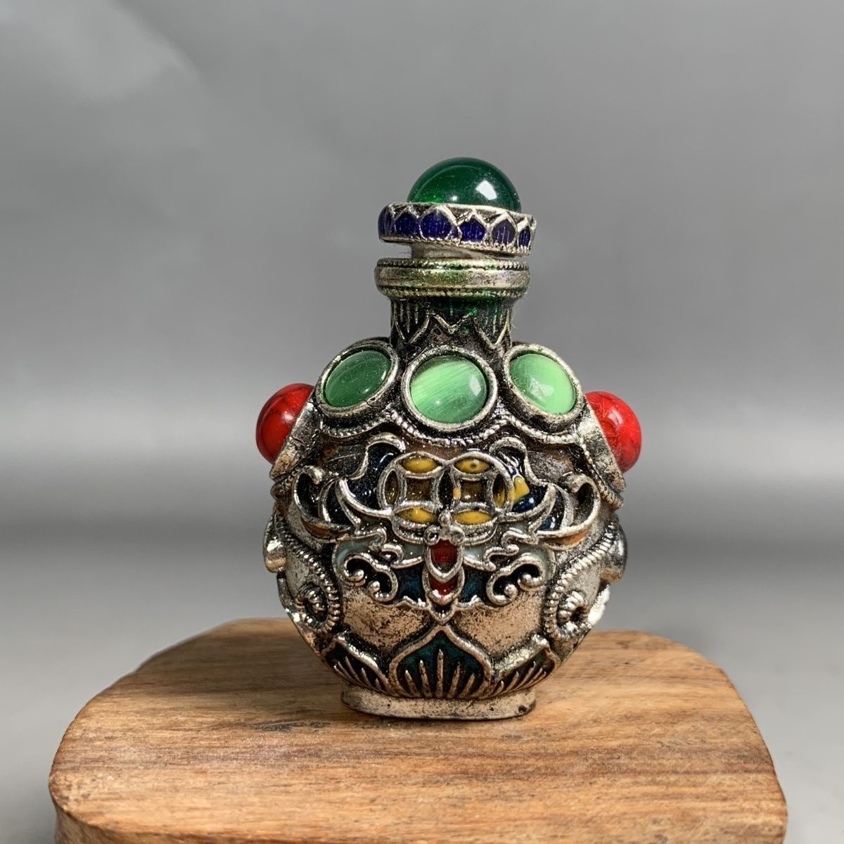 Vintage Collectible Bottles - Botol Snuff Perunggu Cloisonne Antik, Aksesori