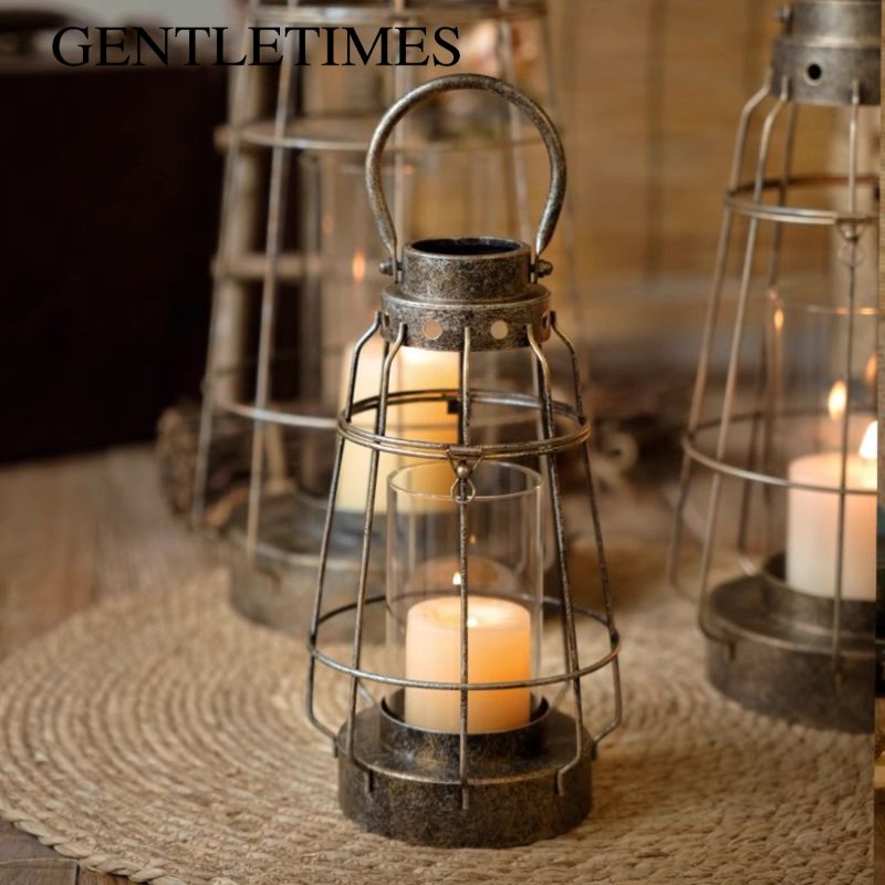Collectible Vintage Matches - Lampu Lilin Dekoratif Eropa dari Besi