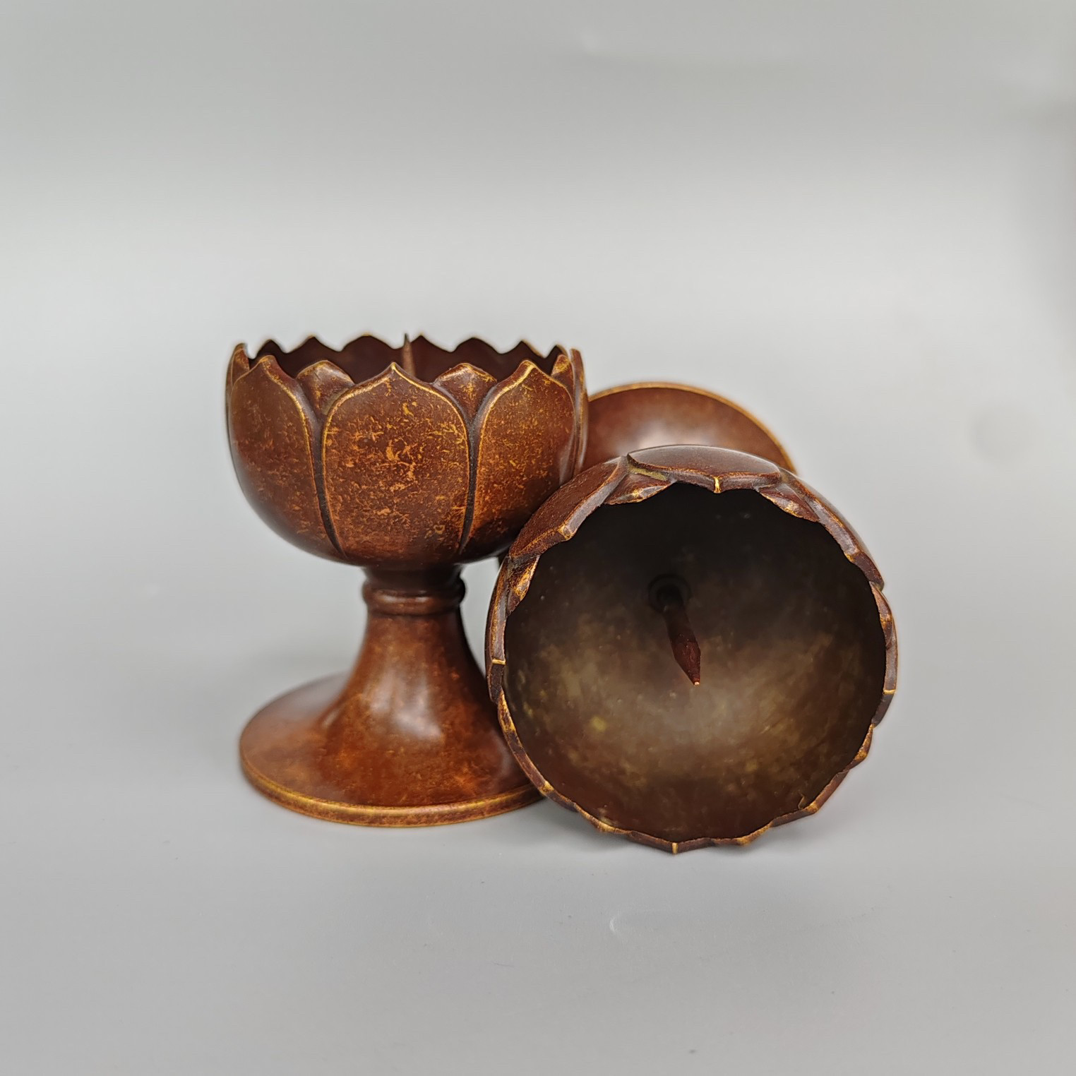 Collectible Vintage Matches - 2 Buah Cangkir Kuningan Murni Antik