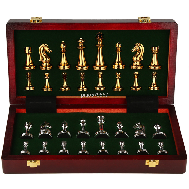 Vintage Collectible Board Games - Set Catur Kayu Mewah dengan Bidak