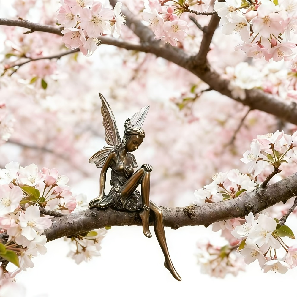 Vintage Fairy Figurines Collectible - Patung Peri Resin Gaya Vintage Transparan