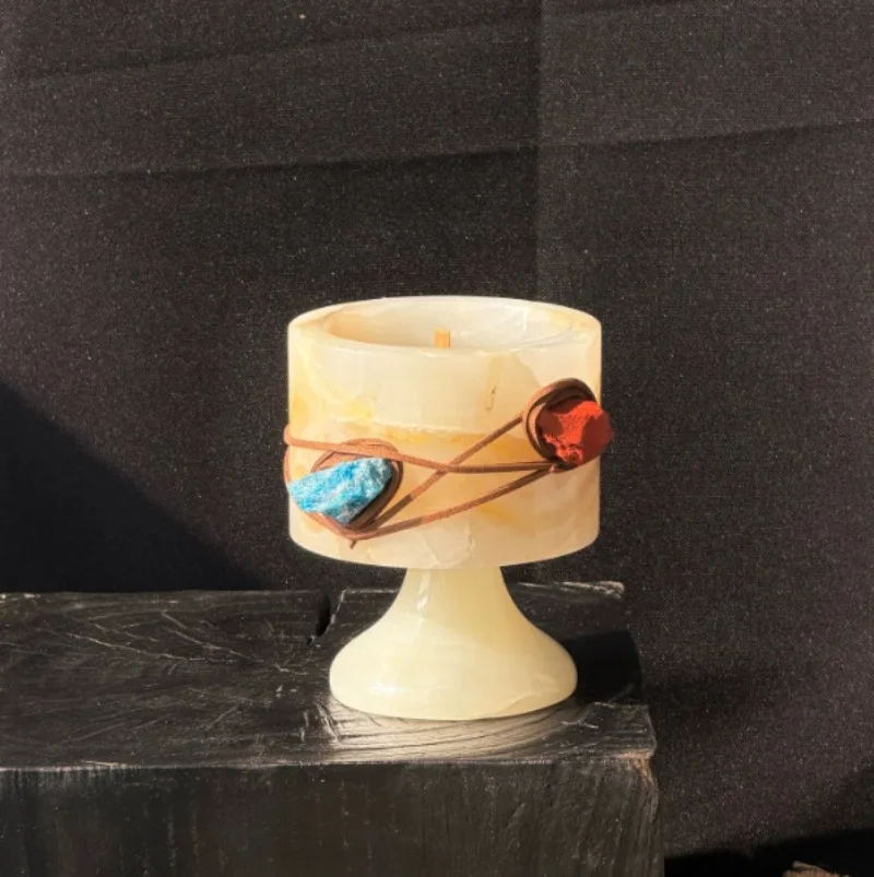 Tempat Lilin Nordic Amber Jade - Collectible Vintage Matches ulasan dan harga