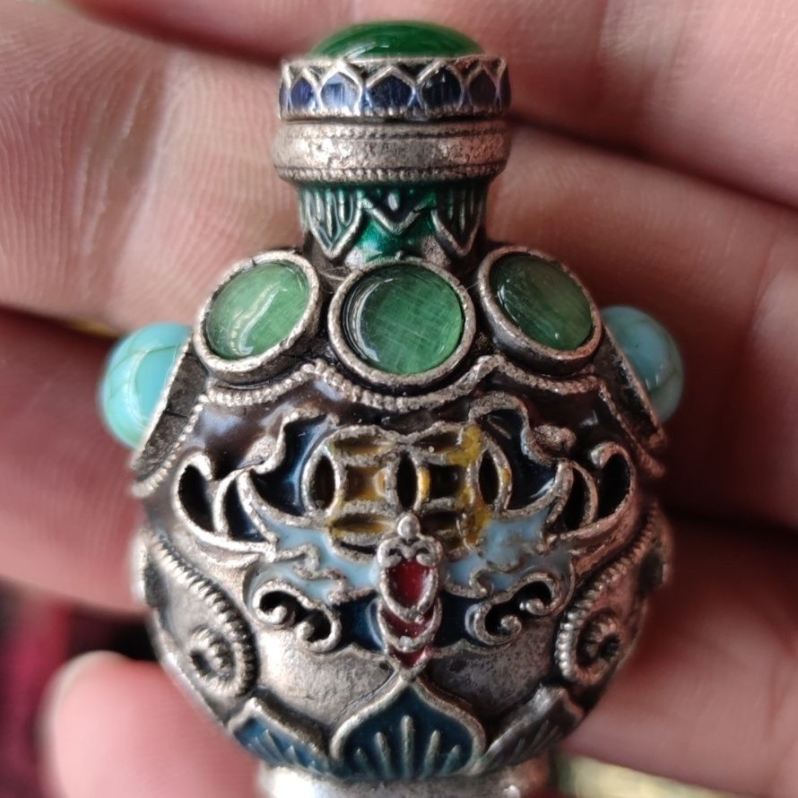 Botol Snuff Perunggu Cloisonne - Vintage Collectible Bottles ulasan dan harga