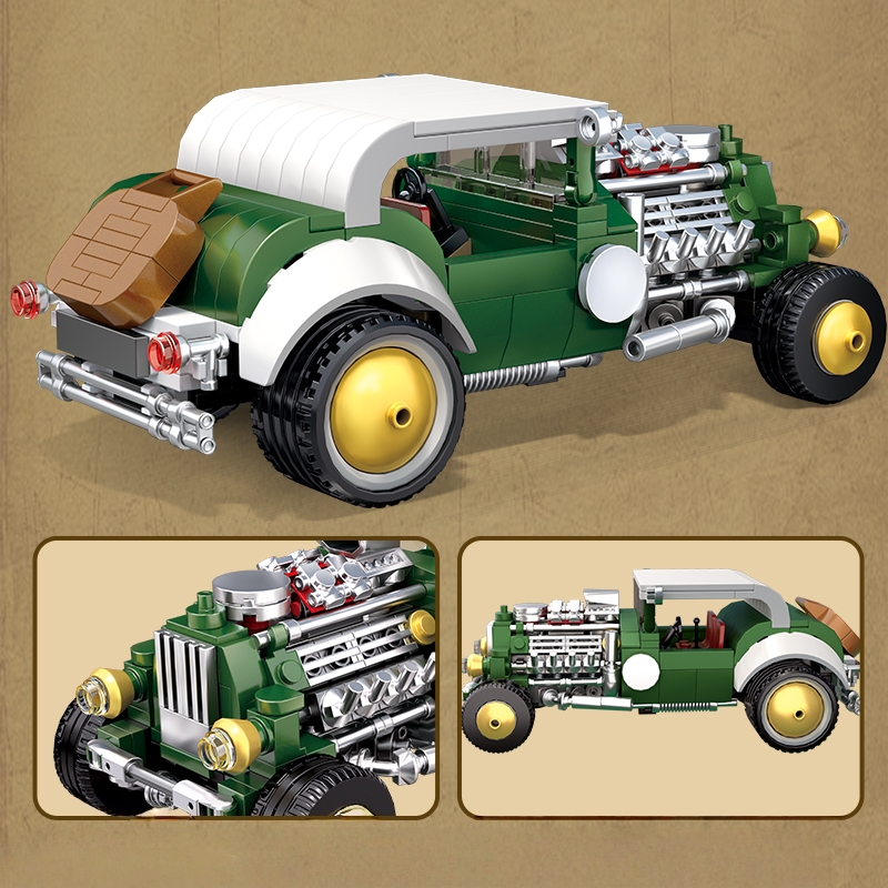 Set blok bangunan mobil retro  - Vintage Collectible Cars ulasan dan harga