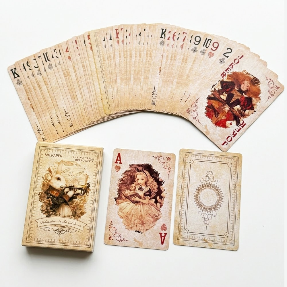 55 Buah Kartu Remi Alice in Wo - Vintage Collectible Board Games ulasan dan harga