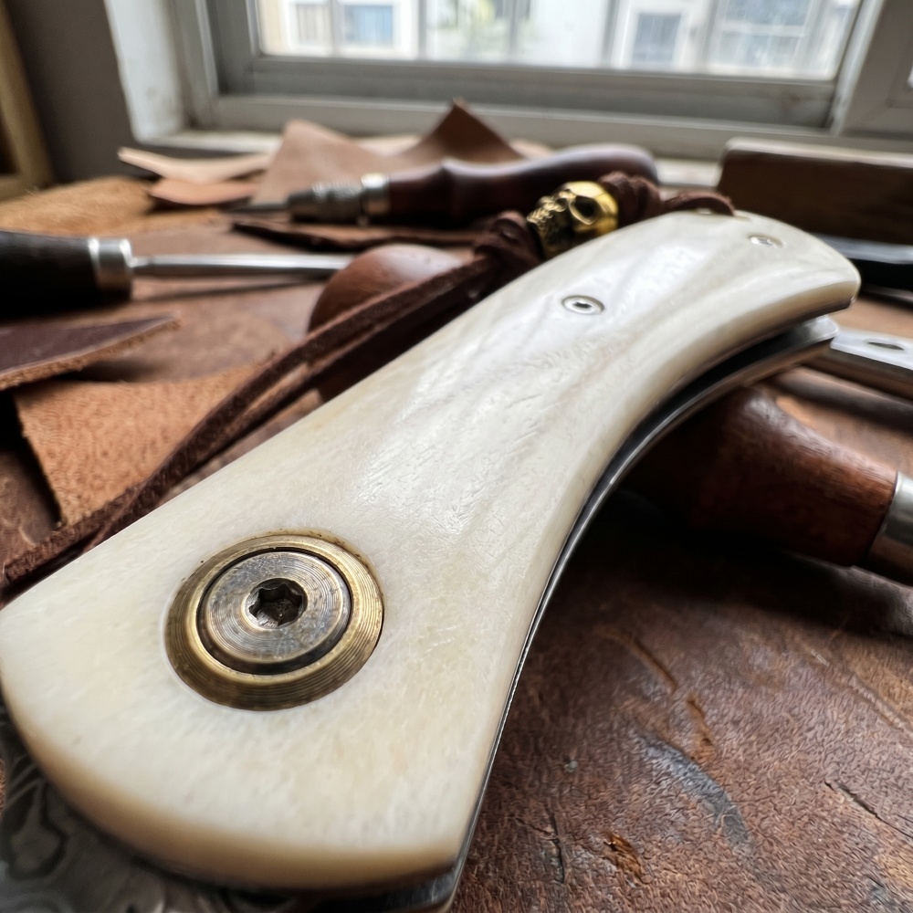 Pisau Lipat Kecil Baja Damasku - Vintage Collectible Pocket Knives ulasan dan harga