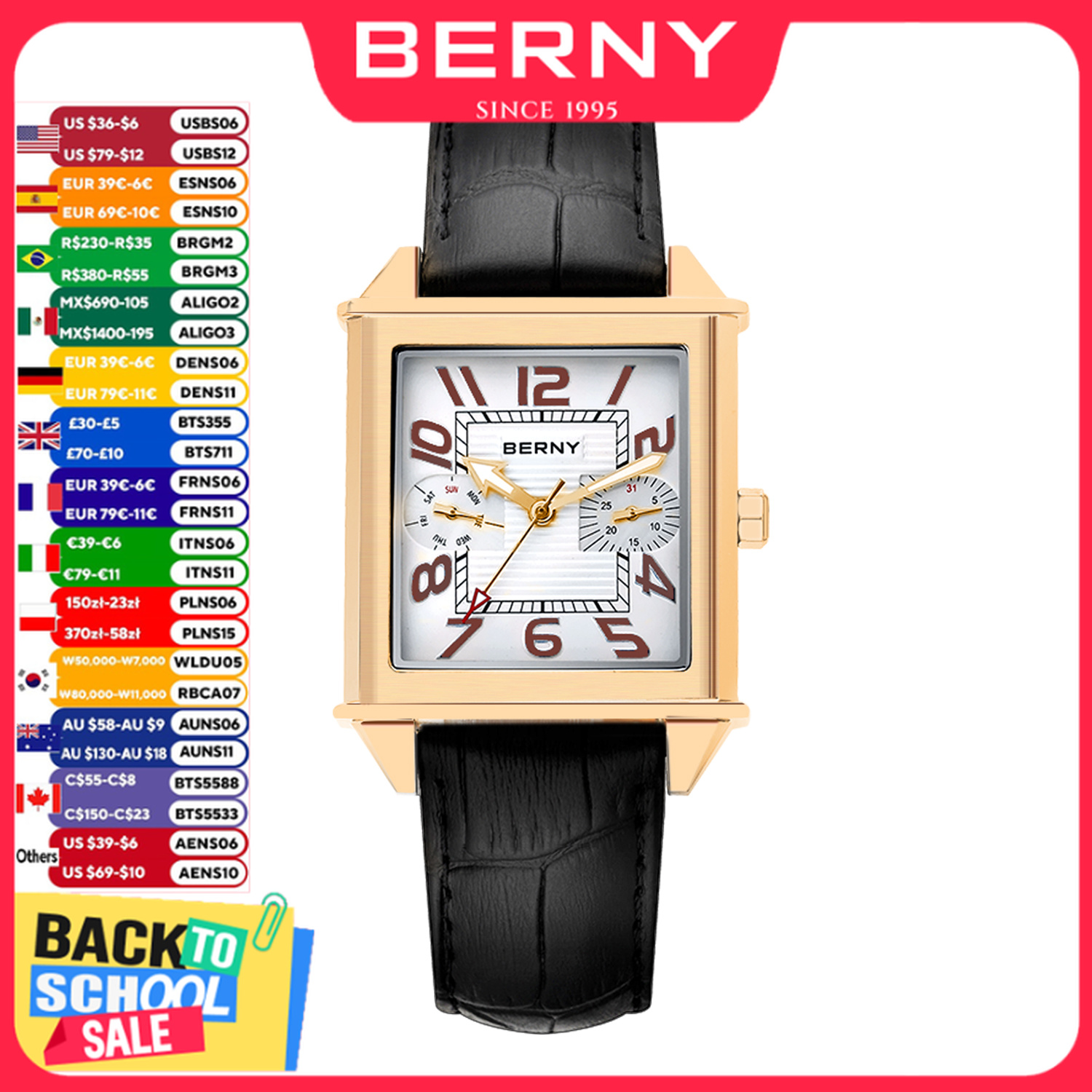 BERNY 6P25 Jam Tangan Kuarsa u - Vintage Collectible Watches ulasan dan harga