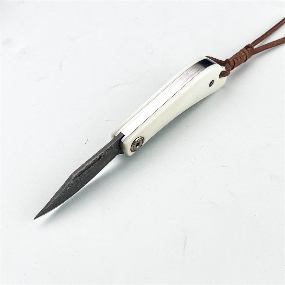 Pisau Lipat Damascus EDC Vinta - Vintage Collectible Pocket Knives ulasan dan harga