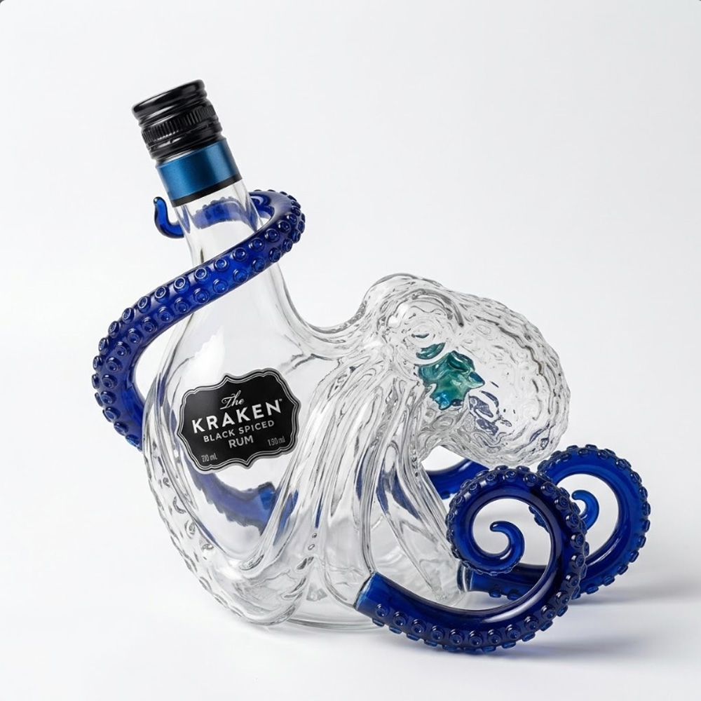 Dekanter Wiski Gurita Kraken V - Vintage Collectible Glassware ulasan dan harga