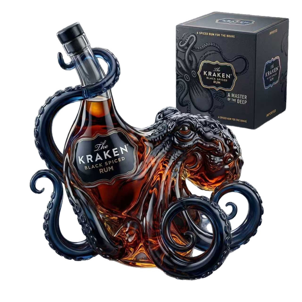 Dekanter Wiski Gurita Kraken V - Vintage Collectible Glassware ulasan dan harga