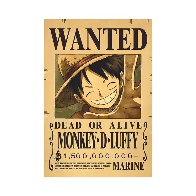 Poster Anime One Piece Bounty  - Vintage Collectible Toys ulasan dan harga
