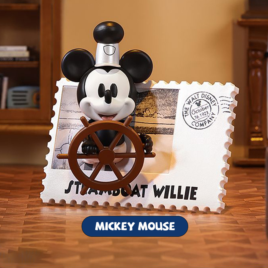MINISO Disney Blind Box Seri S - Collectible Vintage Disney Stamps ulasan dan harga