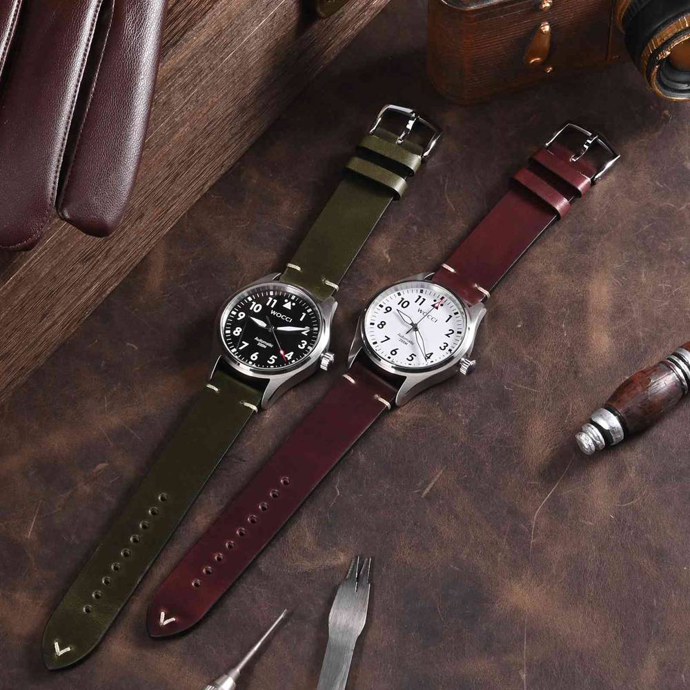 WOCCI tali jam kulit lilin min - Vintage Collectible Watches ulasan dan harga
